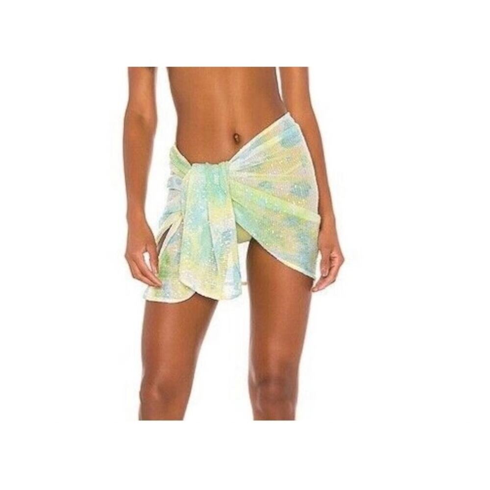 Lovers & Friends Boone Sarong Skirt in Tie Dye NWT Size Large Mermaid Colors
